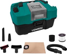 VONROC Compacte alleszuiger / stofzuiger - 20V - Incl. Diverse accessoires, 2.0Ah accu en snellader — thumbnail 7