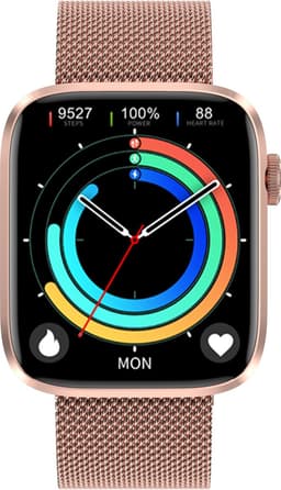 Belesy® DATURA - Smartwatch Heren – Smartwatch Dames - Horloge – Stappenteller – Calorieën - Hartslag – Sporten – Bel functie - Je eigen foto als wijzerplaat - Kleurenscherm - Full Touch – Goud – Milanees - Moederdag — thumbnail 4
