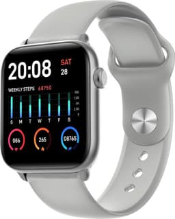 Belesy® Pro - Smartwatch Dames - Smartwatch Heren - Horloge - 1.3 inch - Kleurenscherm - Full Touch - Stappenteller - Grijs - Siliconen — thumbnail 14