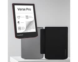 PocketBook Verse Pro Passion Red e-reader – Inclusief Transparant Zwart Hoesje (shell cover) – Voordeelbundel