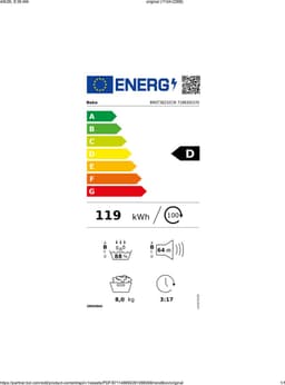 Beko BM3T38232CW Warmtepompdroger zuinig 8KG + 3 Jaar Gratis Extra Garantie — thumbnail 2
