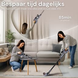 Vesora® 3-in-1 Steelstofzuiger Draadloos zonder Zak - BASIC - Draadloze Stofzuiger - Kruimeldief Snoerloos - Vacuum Cleaner - Handstofzuiger - Stofzuiger Steel met Hepa Filter - Stofzuiger Huisdieren - Zakloze Stofzuiger — thumbnail 12