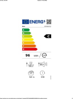 Beko B5T68247C0-1 Warmtepomp droger Hybride + 3 Jaar Gratis Extra Garantie — thumbnail 2