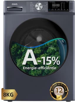 CHiQ CFL80-14586IM3XA - Wasmachine - 8 KG - Space Pro - A-15% - 16 programma's - AI Smart - Stoomwassen & Quick Wash - 12 jaar garantie op motor — thumbnail 1