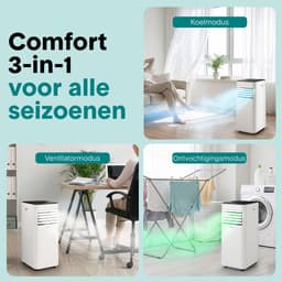 SereneLife Mobiele Airco 7000 BTU - Airconditioner met Afvoerslang - 3-in-1 Koelen, Ventileren en Ontvochtigen - Inclusief Raamafdichtingskit - Stil 54 dB — thumbnail 7