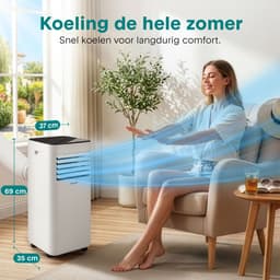 SereneLife Mobiele Airco 7000 BTU - Airconditioner met Afvoerslang - 3-in-1 Koelen, Ventileren en Ontvochtigen - Inclusief Raamafdichtingskit - Stil 54 dB — thumbnail 3