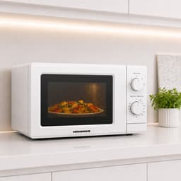 Heinner HMW-MD20IVWH Inverter Solo Magnetron Vrijstaand 19 Liter - 700W met 5 Vermogensniveaus - Inverter Technologie voor Gelijkmatig Verwarmen - Ontdooifunctie & Timer - Mechanische Bediening - Wit — thumbnail 5