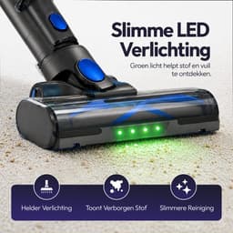 Chesto T1 Steelstofzuiger Draadloos 400W – 35.000 Pa – Ultralicht – LED-zuigmond – 3 Opzetstukken — thumbnail 10