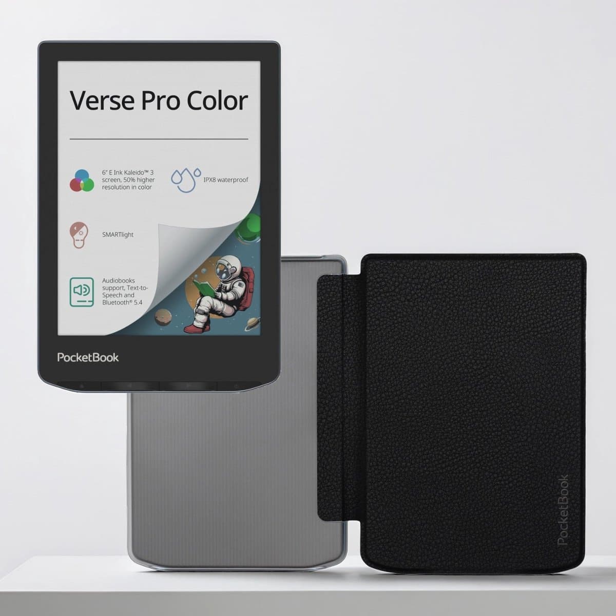 PocketBook Verse Pro Color - Stormy Sea + Transparant Zwart PocketBook hoesje — afbeelding 1