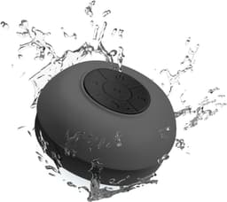 Aura® Douche Speaker - Badkamer Speaker - Douche Speaker Bluetooth - Zwart - 4cm x 5cm x 3cm — thumbnail 1