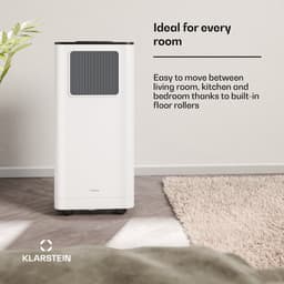 Klarstein Mobiele Airco Breeze Box 1,2 kWh, 3-in-1: koelen, ontvochtigen & ventileren, app & spraakbesturing, energieklasse A, voor ruimtes tot 51 m², vrijstaand met wielen, inclusief raamkit, wit - Airconditioner Mobiele Airconditioner,2 kW — thumbnail 6
