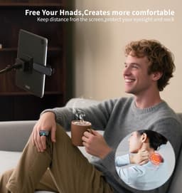 KZQ E-reader-pagina-omdraaier — Draadloze pagina-omdraaier — Afstandsbediening voor camera/camcorder — Compatibel met iPad, tablets en mobiele telefoons — Zwart — thumbnail 5
