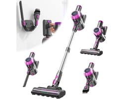 Krachtig Stofzuiger Zonder Zak - Stofzuigers - Vacuum Cleaner Zakloos - Draadloze - 550W - Sterke Zuigkracht - HEPA Filter - Anti-Haar-Wickel-Bürste - voor dierenharen, tapijt en harde vloeren - gering gewicht