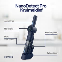 Samako Kruimeldief NanoDetect Pro 135W - Kruimelzuiger Snoerloos - Krachtige Handstofzuiger 16Kpa - Draadloos - Autostofzuiger — thumbnail 8