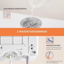 AIRMSEN Mini Vaatwasser - Vrijstaand - Watertank 5L - 5+1 Programma's - 4 Couverts - 42.5 cm - Zwart/Wit — thumbnail 7