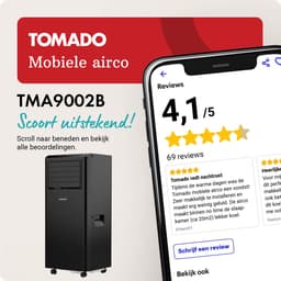 Tomado TMA9002B - Mobiele airco - 9000 BTU Airconditioning - 3 in 1 - Koelen, Ventilator, Ontvochtiger - Afdichtingskit - Tot 80 m3 - Zwart — thumbnail 10