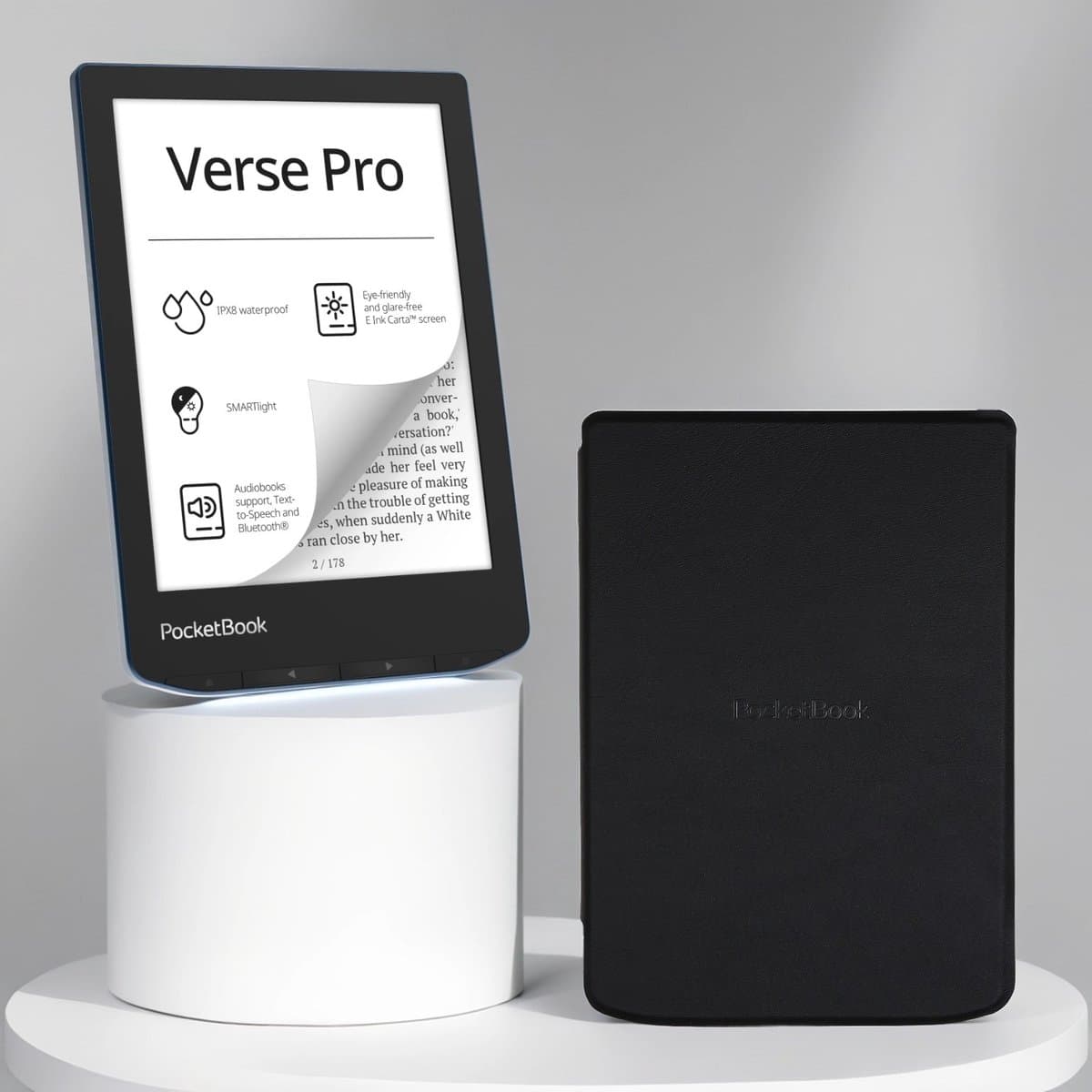 PocketBook Verse Pro Azure e-reader – Inclusief Zwart Hoesje (shell cover) – Voordeelbundel — afbeelding 1