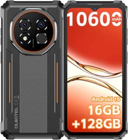 OUKITEL G6 Rugged Smartphone - 2026 nieuw telefoon - 16GB RAM - 128GB ROM - 6,52 inch - 10600 mAh - Android 16 - IP68/IP69K Outdoor telefoon - NFC GPS - Oranje — thumbnail 1