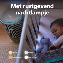 Philips PureProtect 3400 Series - Luchtreiniger en Bevochtiger - CADR 300m3/u - Ruimtes tot 78m2 - 3 Laags HEPA Filtratie - Air+ App - Ultrastil - Nachtlampje - Zwart - AC3421/13 — thumbnail 10