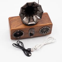 Retro Mini Dubbele Grammofoon Luidspreker - Bluetooth — thumbnail 8