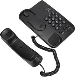 Vaste Telefoon - Bedrade Telefoon - Thuis Kantoor - Geen Batterij Nodig - Klein Formaat - Zwart — thumbnail 3