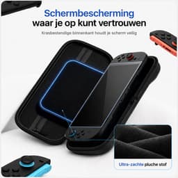 Case Geschikt voor Nintendo Switch 2 - Met opbergvak voor 12 games - Hoesje Geschikt voor Switch 2 - Waterdicht en schokbestendig - Zwart — thumbnail 8