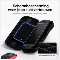 Sounix Case Geschikt voor Nintendo Switch 2 - Met opbergvak voor 24 games - Extra hoog Hoesje - Waterdicht en schokbestendig - Zwart — thumbnail 7