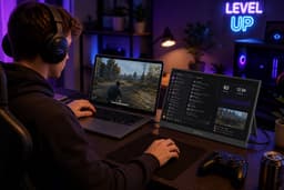 Arzopa Z3FC - Ultradun 2.5K Draagbare Monitor 16 inch – 180hz Gaming - Reisbundel met Beschermhoes – USB-C & Mini HDMI – Ingebouwde Kickstand – Voor Laptop, Mac & Smartphone & Switch — thumbnail 7