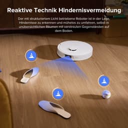 Roborock QV 35S Robotstofzuiger–10000 Pa zuigkracht– Dubbele anti-klitborstels– Slimme obstakelvermijding–Dubbele opklapbare– Draaiende dweilen– Automatisch dweilen–Zelfdrogend– Wit–Qrevo plus Upgrade — thumbnail 9