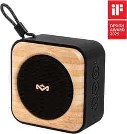 House of Marley Roots bluetooth speaker - Draadloze compacte speaker - Ingebouwde Flesopener - Waterproof - 10 uur Batterijduur - Gemaakt van Duurzame Materialen - Zwart — thumbnail 1
