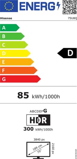 Hisense 75U8Q - 75 inch - 4K MiniLED - 2025 — thumbnail 2