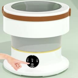 Collox Opvouwbare Wasmachine - Draagbare wasmachine - 6,5 L - Met handig afvoermandje - 28 x 29 cm - Grijs — thumbnail 3
