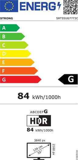 STRONG - TV 55" (139 cm) SRT55UG7773C - Smart Google TV 4K UHD - Chromecast - Google Assistant - Dolby ATMOS - Doly Vision - Drievoudige tuners - Wifi - Bluetooth - Port Ethernet - 3xHDMI + 2xUSB - NETFLIX — thumbnail 2