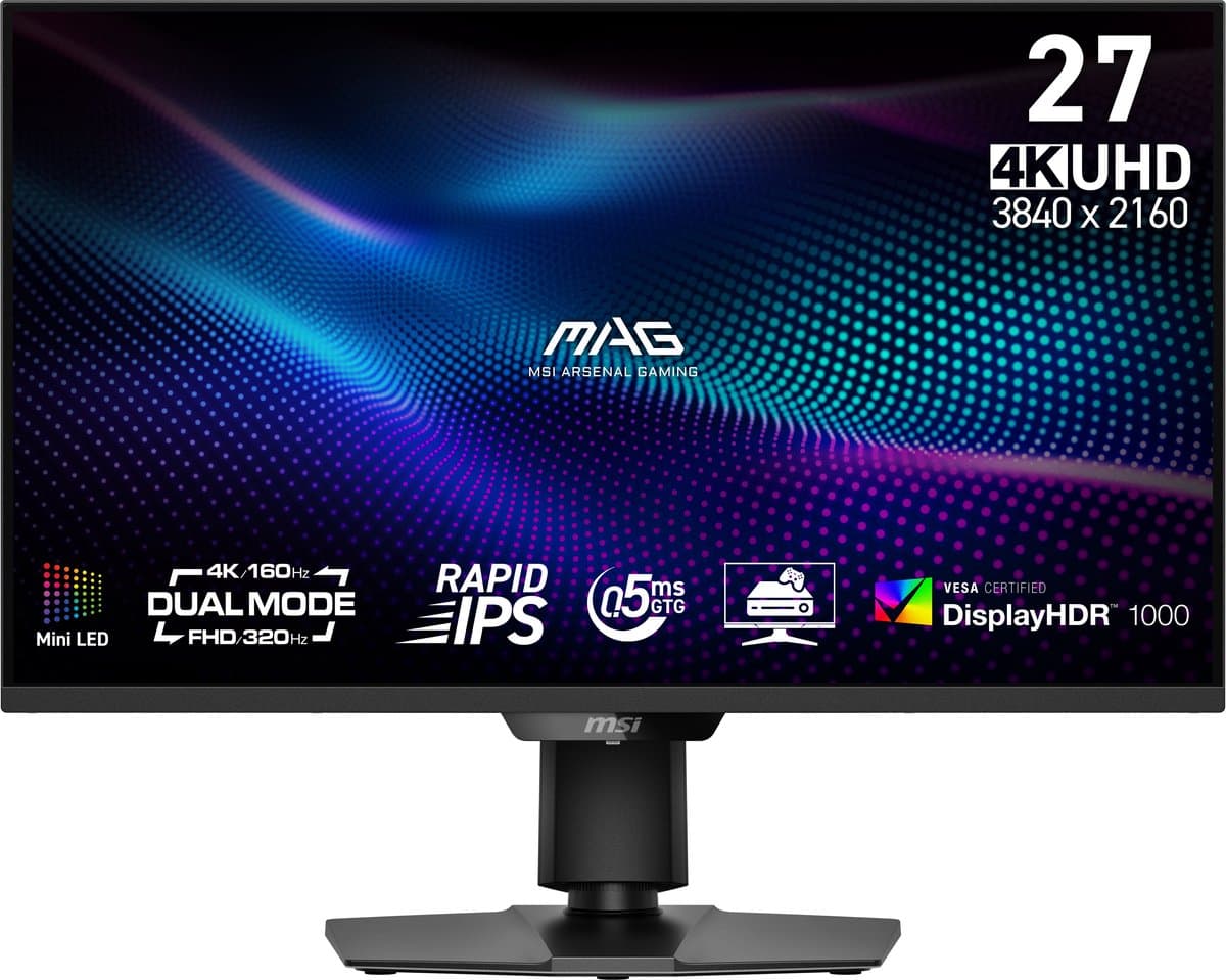 MSI MAG 274UPDFDE E16M computer monitor 68,6 cm (27") 3840 x 2160 Pixels 4K Ultra HD LED Zwart — afbeelding 1