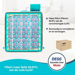 DEGG® - HEPA filter geschikt voor Miele Boost CX1 - Vervangt SF-HY 60 - Hygiëne airclean 60 - Frisse en Gezonde Lucht - 1 STUK(S) — thumbnail 2