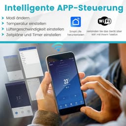 COSTWAY Mobiele airconditioning met afvoerslang, 14000 BTU, voor ruimtes tot 135 m³, 5-in-1 airconditioner voor koelen, verwarmen, ontvochtigen, ventileren en slaapmodus, app/afstandsbediening — thumbnail 5