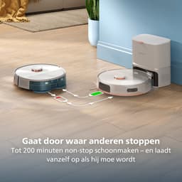 Philips Homerun 5000-serie Robotstofzuiger Met Dweilfunctie en Automatisch Leegstation- XU5100/20 - 10000 Pa Extreme Zuigkracht - Dubbele Dweilen — thumbnail 6