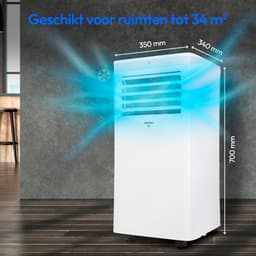 MEDION P702 (MD 37737) Slimme mobiele airconditioner met luchtafvoerslang (incl. raamafdichting, 3in1, tot 25 vierkante meter, 7.000 BTU, koelen, ontvochtigen, ventileren, app- en stembediening, slaap — thumbnail 11