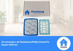 Kleanburg® - Geschikt voor Philips PowerPro Expert - Filter set van 2 stuks - Vervanger voor FC8003/01 — thumbnail 6