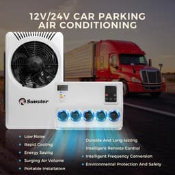 Airconditioner - Air conditioning - 10000 BTU - 150-500m³/u - 1-3KW - 24V Efficiënte Koeling, Met Afstandsbediening, voor RV, camper, Vrachtwagens, Boten — thumbnail 10