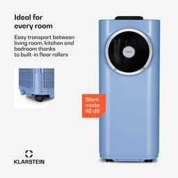 Klarstein mobiele airconditioner met luchtafvoerslang, 5-in-1 airconditioner, ventilator, luchtontvochtiger, luchtreiniger & nachtmodus, app-bediening, kleine & draagbare airconditioner voor thuis & op kantoor, 7000 BTU,9 kW voor 42 m² 48 dB — thumbnail 9