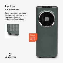Klarstein mobiele airconditioner met luchtafvoerslang, 5-in-1 airconditioner, ventilator, luchtontvochtiger, luchtreiniger & nachtmodus, app-bediening, kleine & draagbare airconditioner voor thuis & op kantoor, 10000 BTU,9 kW voor 49 m² 50 dB — thumbnail 7