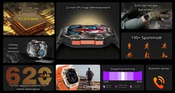 DrPhone ChronoWatchX2 – Robuuste Smartwatch | 2.0" HD | Bluetooth Bellen | Hoogtemeter | IP67 | 100+ Sportmodi - Zwart — thumbnail 22