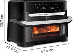 Tefal Dual Easy Fry Flex EY9228 - Airfryer - 9L - Flexibele Functie - Voor Grote Gezinnen - Zwart — thumbnail 6