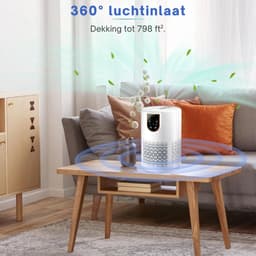 Zavira® Luchtreiniger - Filter - Lonisator - Elektrisch met snoer - Wit — thumbnail 2