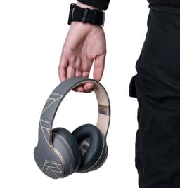 PowerLocus P6 draadloze Over-Ear Koptelefoon Inklapbaar - Bluetooth Hoofdtelefoon - Met microfoon - Asfalt Grijs — thumbnail 8