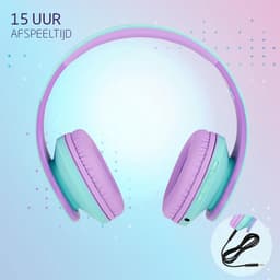 PowerLocus P2 draadloze Over-Ear Koptelefoon Inklapbaar koptelefoon voor kinderen - veilig volume van 85 dB - Bluetooth Hoofdtelefoon - Met microfoon — thumbnail 6