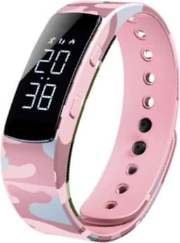 West Watches Model Jungle Activity Tracker Stappenteller Tieners - Smartband - Sporthorloge - Camouflage roze — thumbnail 1