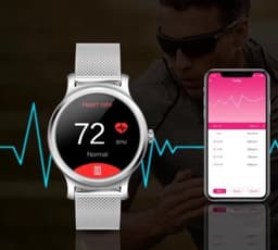 Belesy® SMART - Smartwatch Dames - Smartwatch Heren - Horloge - Bluetooth Bellen - Stappenteller - 1.3 inch - Kleurenscherm - Full Touch - Goud - Roze - Siliconen - Moederdag — thumbnail 23