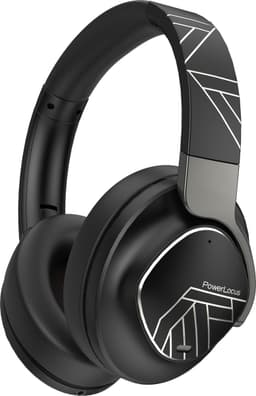 PowerLocus MoonFly Koptelefoon Over-Ear met Passief Noise Cancelling, Draadloze Hoofdtelefoon, Voice Assistant Activation - Zwart/Grijs — thumbnail 1